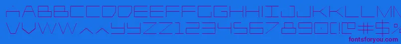 Player1up Font – Purple Fonts on Blue Background