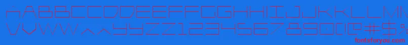 Player1up Font – Red Fonts on Blue Background