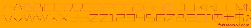 Player1up Font – Red Fonts on Orange Background