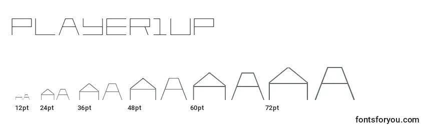 Player1up Font Sizes