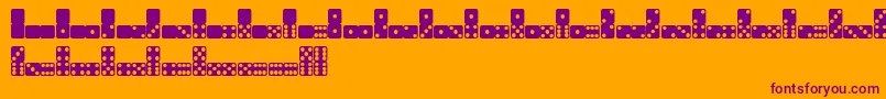 Domik Font – Purple Fonts on Orange Background