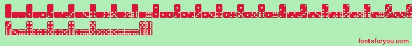 Domik Font – Red Fonts on Green Background