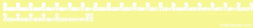 フォントDomik – 黄色い背景に白い文字