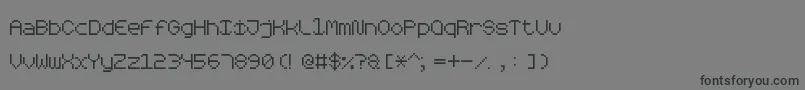 fuente RoundedPixel7 – Fuentes Negras Sobre Fondo Gris