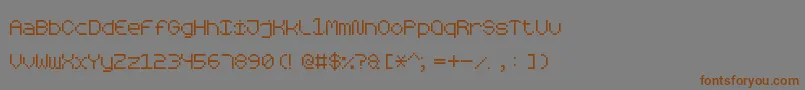 Шрифт RoundedPixel7 – коричневые шрифты на сером фоне