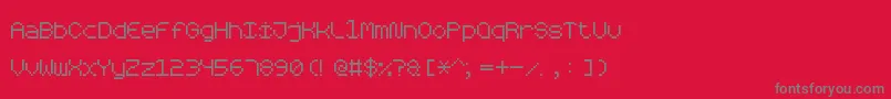 fuente RoundedPixel7 – Fuentes Grises Sobre Fondo Rojo