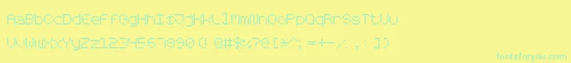 フォントRoundedPixel7 – 黄色い背景に緑の文字