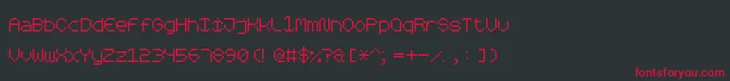 RoundedPixel7 Font – Red Fonts on Black Background