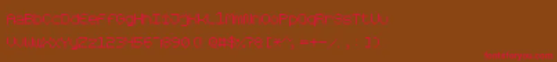 RoundedPixel7 Font – Red Fonts on Brown Background