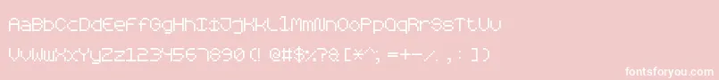 Czcionka RoundedPixel7 – białe czcionki na różowym tle