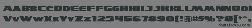 フォントUltraviolentbbReg – 黒い文字の灰色の背景