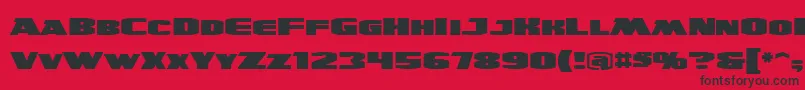 UltraviolentbbReg Font – Black Fonts on Red Background