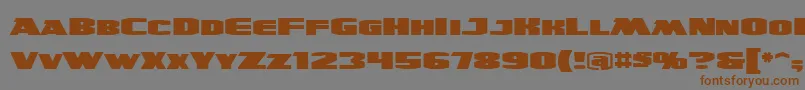 UltraviolentbbReg-Schriftart – Braune Schriften auf grauem Hintergrund