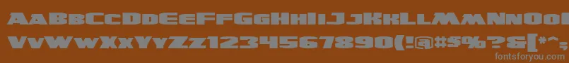 UltraviolentbbReg Font – Gray Fonts on Brown Background