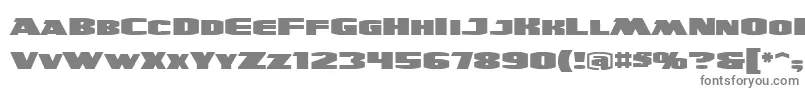 UltraviolentbbReg-fontti – harmaat kirjasimet valkoisella taustalla