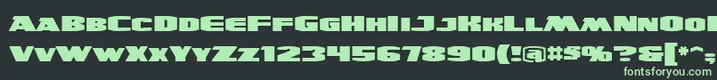 UltraviolentbbReg Font – Green Fonts on Black Background