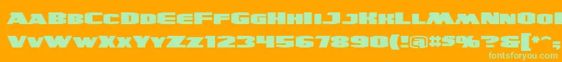 Weitere Informationen zur UltraviolentbbReg-Schriftart UltraviolentbbReg-Schriftart – Grüne Schriften auf orangefarbenem Hintergrund