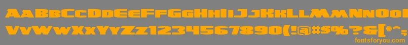 UltraviolentbbReg Font – Orange Fonts on Gray Background
