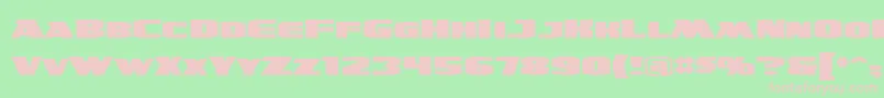 フォントUltraviolentbbReg – 緑の背景にピンクのフォント