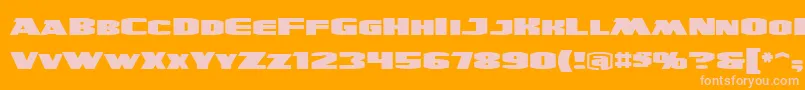 UltraviolentbbReg Font – Pink Fonts on Orange Background