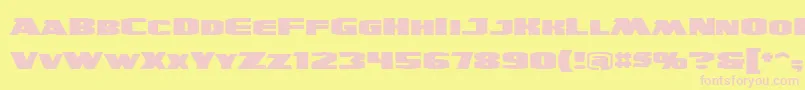UltraviolentbbReg Font – Pink Fonts on Yellow Background