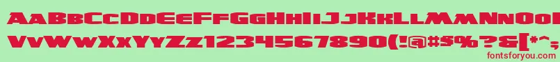 UltraviolentbbReg Font – Red Fonts on Green Background