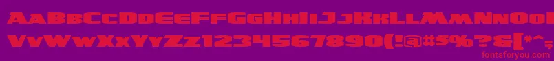 UltraviolentbbReg Font – Red Fonts on Purple Background