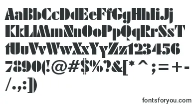 Armyblackplain font – full Fonts