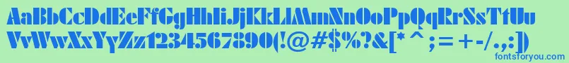 Armyblackplain-fontti – siniset fontit vihreällä taustalla