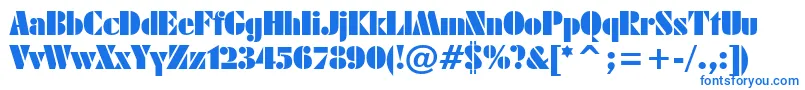Шрифт Armyblackplain – синие шрифты на белом фоне