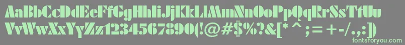 フォントArmyblackplain – 灰色の背景に緑のフォント