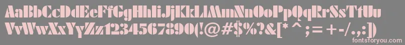 フォントArmyblackplain – 灰色の背景にピンクのフォント