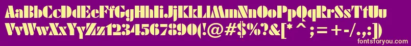 Armyblackplain Font – Yellow Fonts on Purple Background