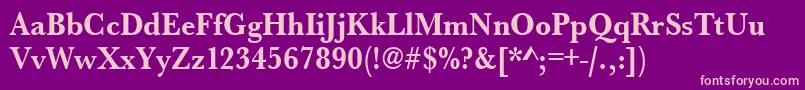 UrwbaskertextnarBold Font – Pink Fonts on Purple Background