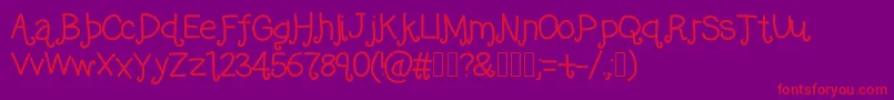 Ralph Font – Red Fonts on Purple Background