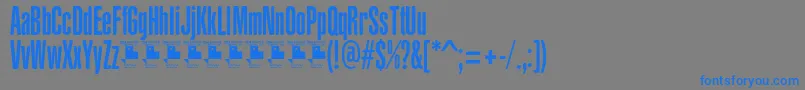 Шрифт YacarenaUltraPersonalUse – синие шрифты на сером фоне