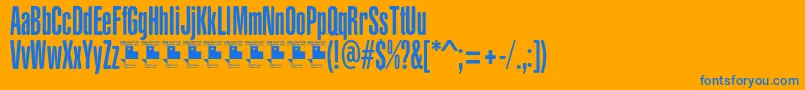 YacarenaUltraPersonalUse Font – Blue Fonts on Orange Background