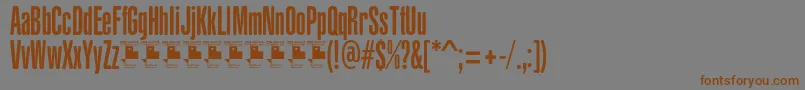 YacarenaUltraPersonalUse Font – Brown Fonts on Gray Background