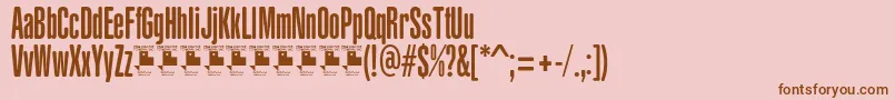 Шрифт YacarenaUltraPersonalUse – коричневые шрифты на розовом фоне
