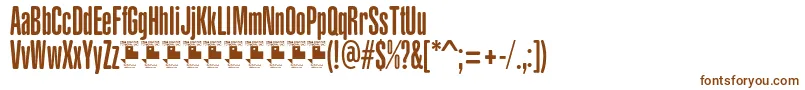 YacarenaUltraPersonalUse-fontti – ruskeat fontit valkoisella taustalla