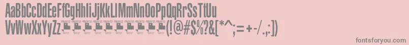 YacarenaUltraPersonalUse Font – Gray Fonts on Pink Background