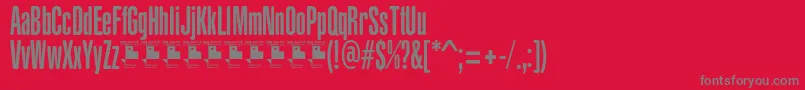 YacarenaUltraPersonalUse Font – Gray Fonts on Red Background