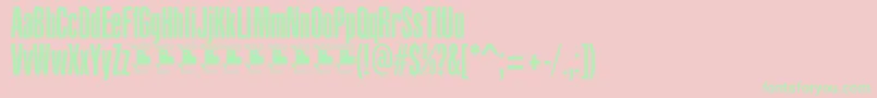 YacarenaUltraPersonalUse-Schriftart – Grüne Schriften auf rosa Hintergrund