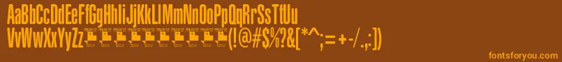 YacarenaUltraPersonalUse Font – Orange Fonts on Brown Background