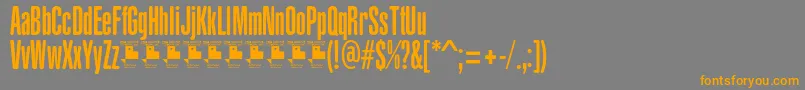 YacarenaUltraPersonalUse Font – Orange Fonts on Gray Background