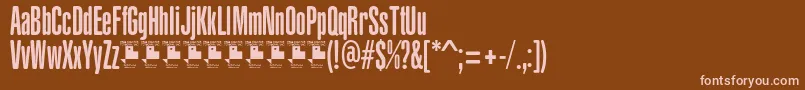 Шрифт YacarenaUltraPersonalUse – розовые шрифты на коричневом фоне
