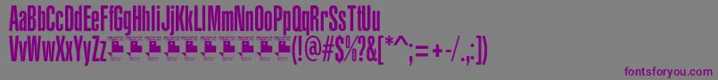 Шрифт YacarenaUltraPersonalUse – фиолетовые шрифты на сером фоне