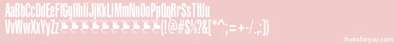 Шрифт YacarenaUltraPersonalUse – белые шрифты на розовом фоне