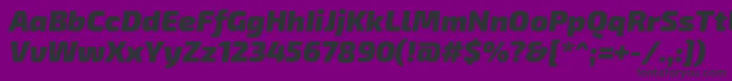 Exo2.0Blackitalic Font – Black Fonts on Purple Background