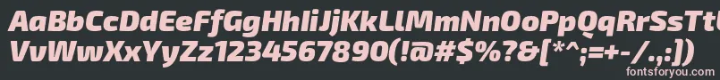 フォントExo2.0Blackitalic – 黒い背景にピンクのフォント